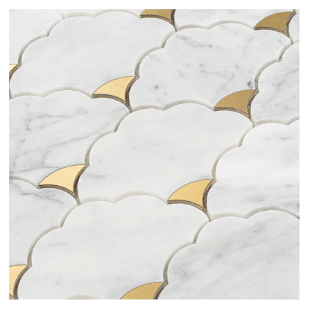 โมเสคหินอ่อน TIMELESS TILES รุ่น LUCKY CLOUD 23.7X29.8 ซม. สี CARRARA WHITE_2